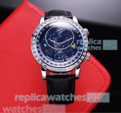 Patek Philippe Grand Complications Silver Diamond Bezel 6102 Men's Watch